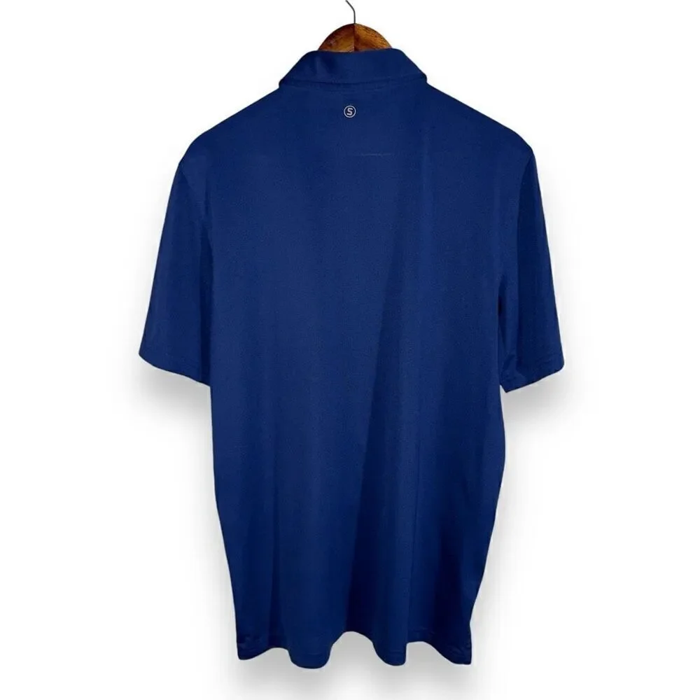 Stitch Golf Solid Navy Performance Golf Polo Shirt M